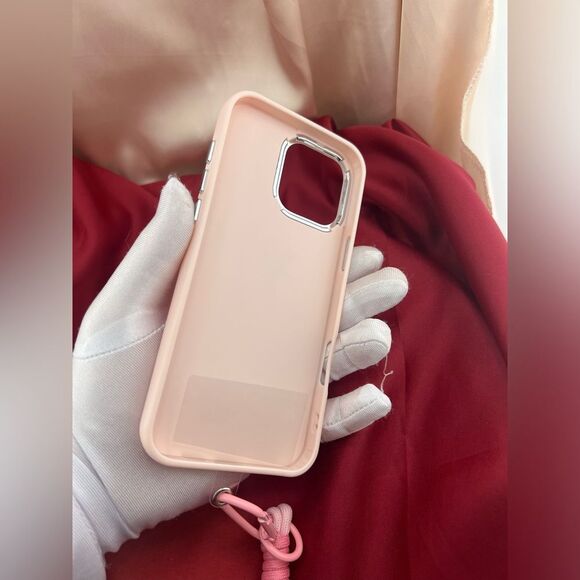 Pink Map Design I-Phone 16 pro max Case with Strap - Picture 6 of 7